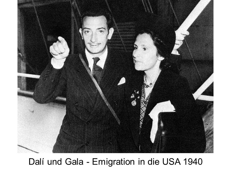 Dalí und Gala - Emigration in die USA 1940